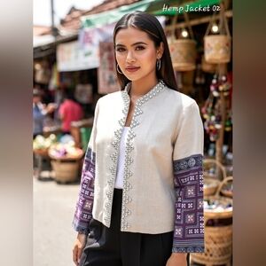 Size L - Hill Tribe Hemp  Jacket 02